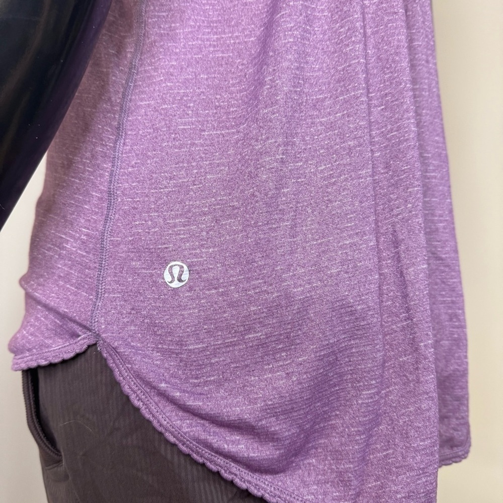 Lululemon 105 F Singlet Tank — Heathered Purple Fog (Size 8) Long Loose Tanktop - Picture 8 of 10